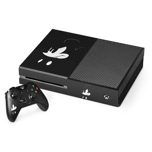 Disney Mickey Mouse Black and White Xbox One Console and Controller Bundle Skin