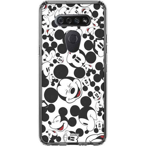 Disney Mickey Mouse Face Pattern LG K51/Q51 Clear Case