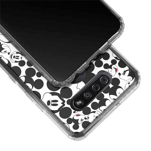 Disney Mickey Mouse Face Pattern LG K51/Q51 Clear Case