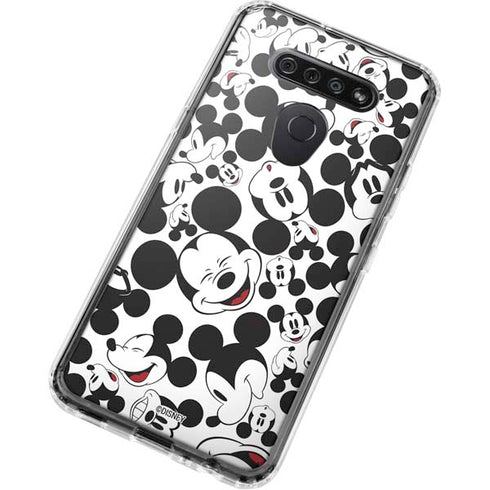 Disney Mickey Mouse Face Pattern LG K51/Q51 Clear Case