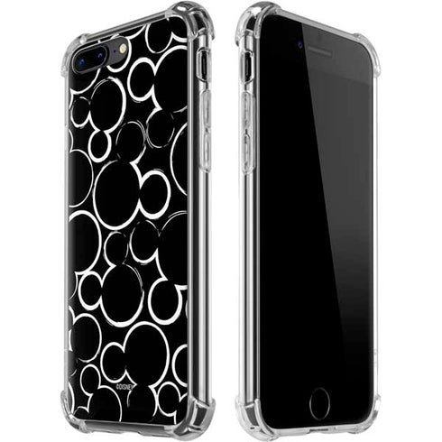Disney Mickey Mouse Logo Pattern iPhone 7/8 Plus Clear Case