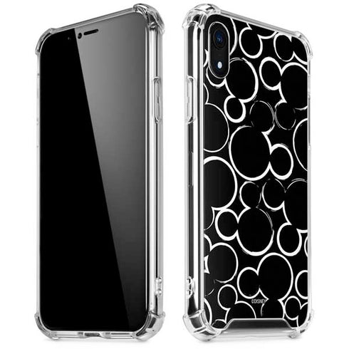 Disney Mickey Mouse Logo Pattern iPhone XR Clear Case