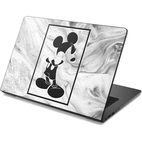 Disney Mickey Mouse Shape on Marble Dell Chromebook Skin
