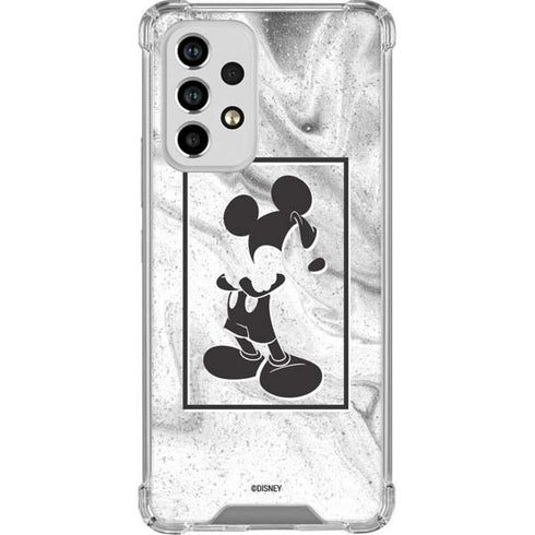 Disney Mickey Mouse Shape on Marble Galaxy A33 5G Clear Case