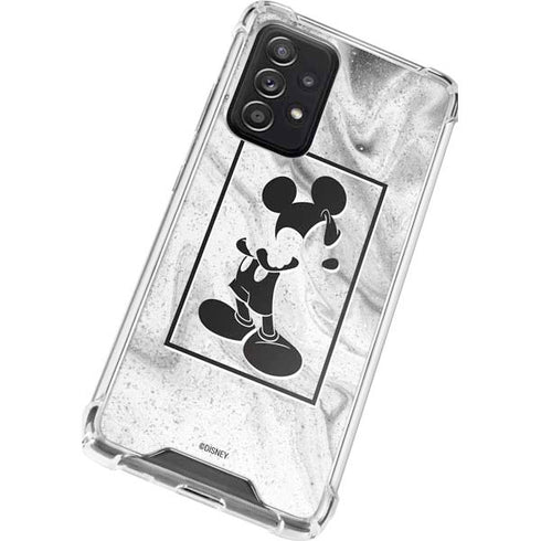 Disney Mickey Mouse Shape on Marble Galaxy A52 5G Clear Case