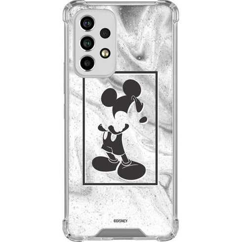 Disney Mickey Mouse Shape on Marble Galaxy A53 5G Clear Case