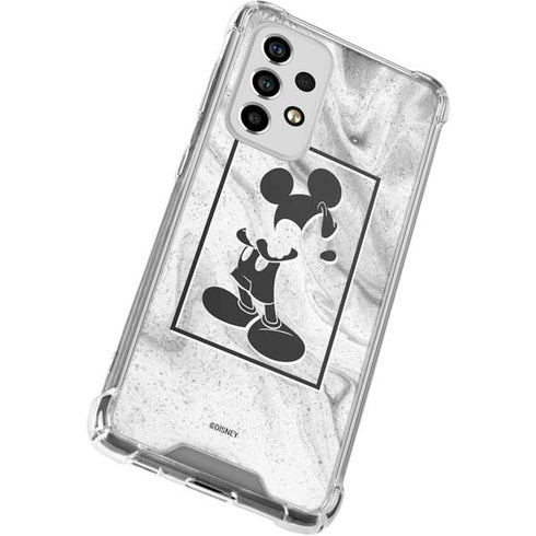 Disney Mickey Mouse Shape on Marble Galaxy A53 5G Clear Case