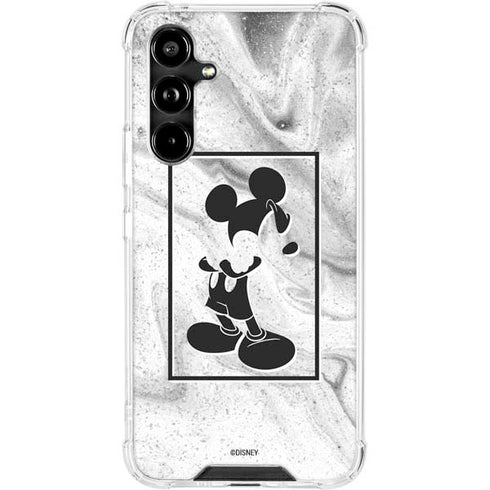 Disney Mickey Mouse Shape on Marble Galaxy A54 5G Clear Case
