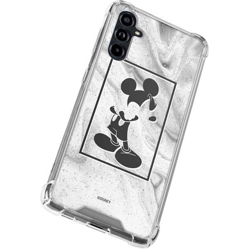Disney Mickey Mouse Shape on Marble Galaxy A54 5G Clear Case