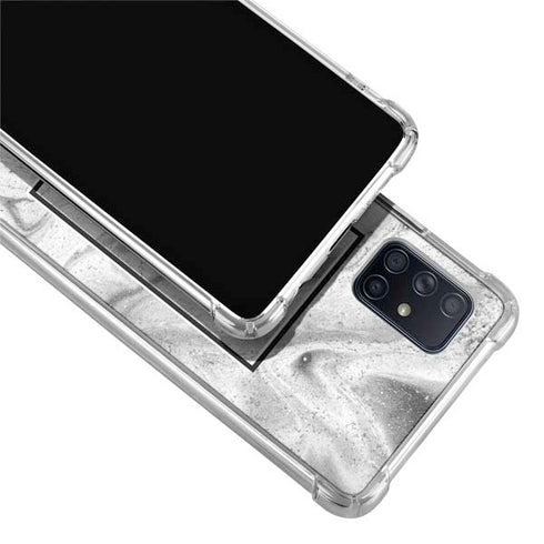 Disney Mickey Mouse Shape on Marble Galaxy A71 5G Clear Case