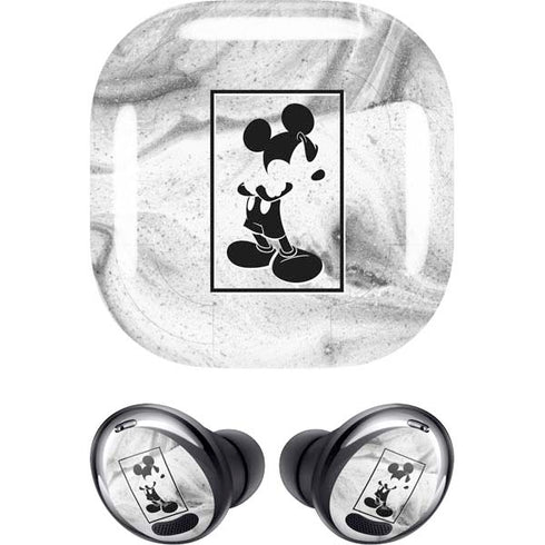 Disney Mickey Mouse Shape on Marble Galaxy Buds Pro Skin