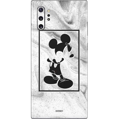 Disney Mickey Mouse Shape on Marble Galaxy Note 10 Plus Skin
