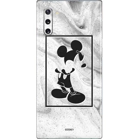 Disney Mickey Mouse Shape on Marble Galaxy Note 10 Skin