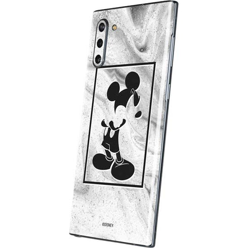 Disney Mickey Mouse Shape on Marble Galaxy Note 10 Skin