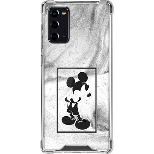 Disney Mickey Mouse Shape on Marble Galaxy Note20 5G Clear Case