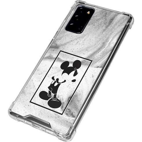 Disney Mickey Mouse Shape on Marble Galaxy Note20 5G Clear Case