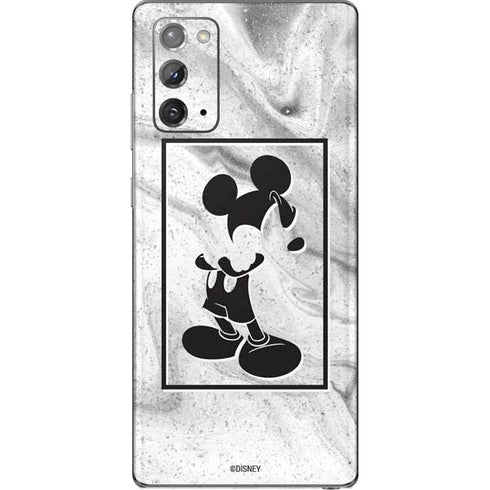 Disney Mickey Mouse Shape on Marble Galaxy Note20 5G Skin
