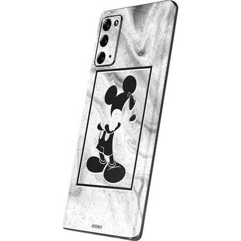 Disney Mickey Mouse Shape on Marble Galaxy Note20 5G Skin