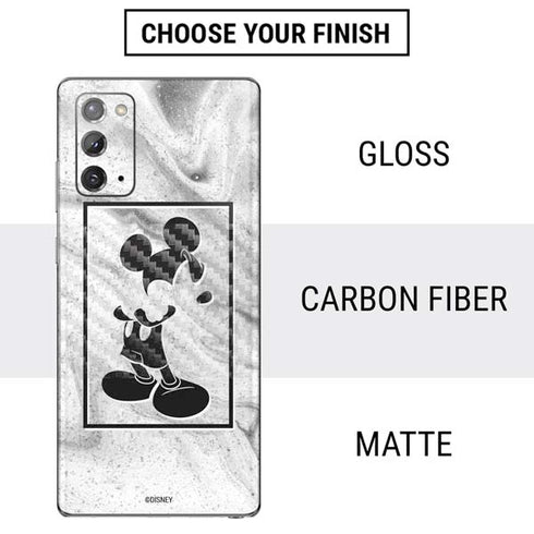 Disney Mickey Mouse Shape on Marble Galaxy Note20 5G Skin