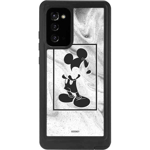 Disney Mickey Mouse Shape on Marble Galaxy Note20 5G Waterproof Case