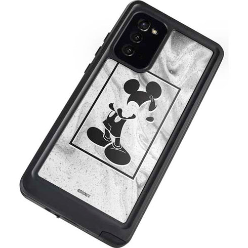 Disney Mickey Mouse Shape on Marble Galaxy Note20 5G Waterproof Case