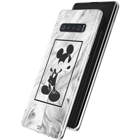 Disney Mickey Mouse Shape on Marble Galaxy S10 Skin