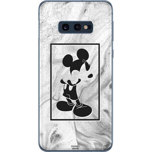 Disney Mickey Mouse Shape on Marble Galaxy S10e Skin