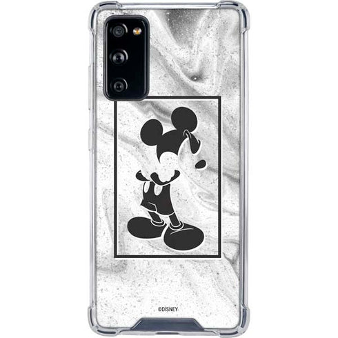 Disney Mickey Mouse Shape on Marble Galaxy S20 FE Clear Case