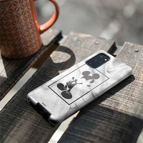 Disney Mickey Mouse Shape on Marble Galaxy S20 Plus Pro Case