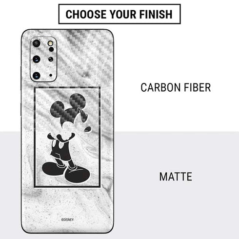 Disney Mickey Mouse Shape on Marble Galaxy S20 Plus Skin
