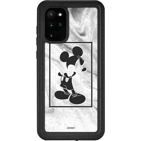 Disney Mickey Mouse Shape on Marble Galaxy S20 Plus Waterproof Case