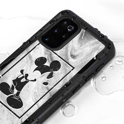 Disney Mickey Mouse Shape on Marble Galaxy S20 Plus Waterproof Case