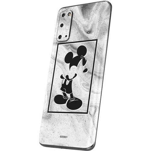 Disney Mickey Mouse Shape on Marble Galaxy S20 Skin