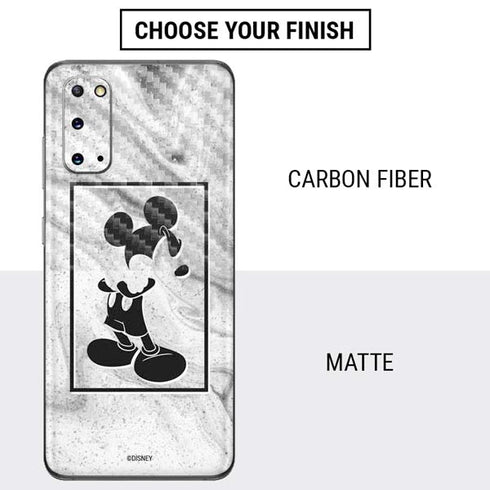 Disney Mickey Mouse Shape on Marble Galaxy S20 Skin