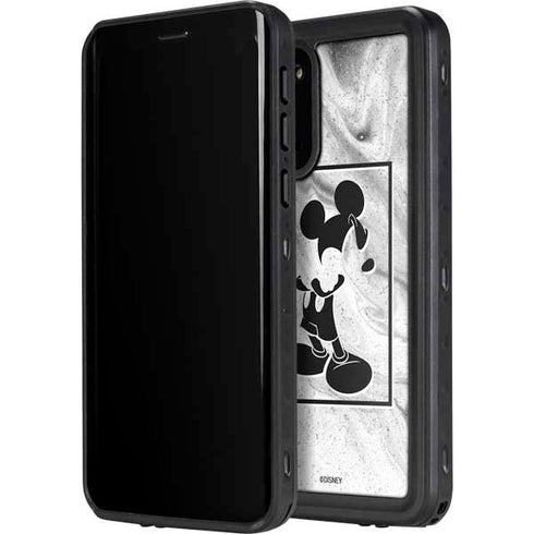 Disney Mickey Mouse Shape on Marble Galaxy S20 Waterproof Case