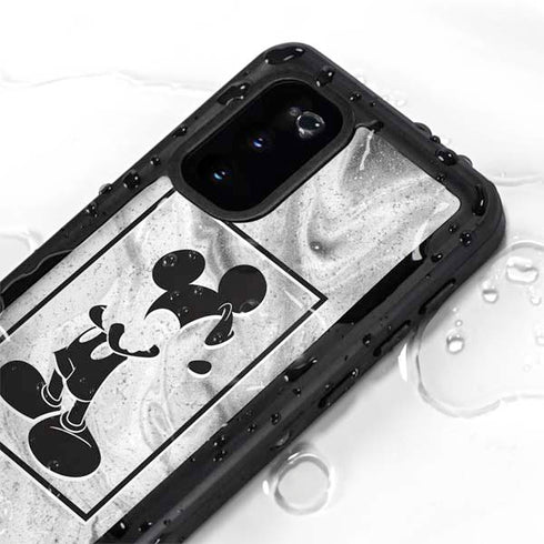 Disney Mickey Mouse Shape on Marble Galaxy S20 Waterproof Case