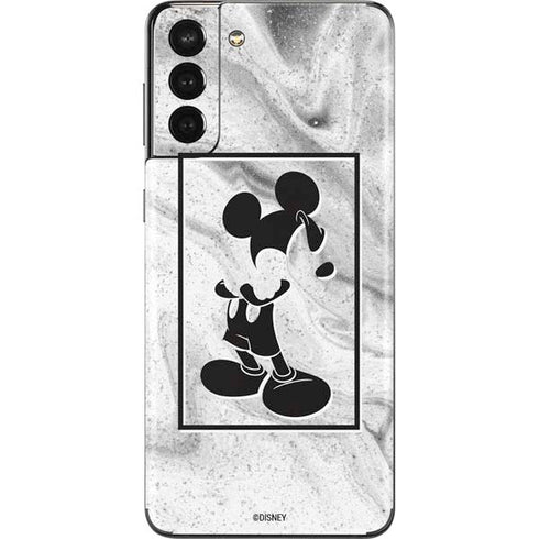 Disney Mickey Mouse Shape on Marble Galaxy S21 Plus 5G Skin