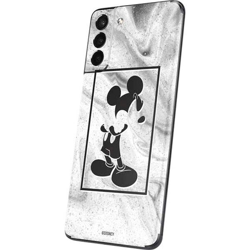 Disney Mickey Mouse Shape on Marble Galaxy S21 Plus 5G Skin
