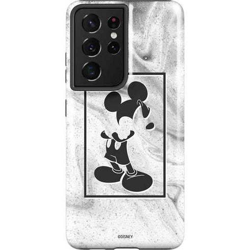 Disney Mickey Mouse Shape on Marble Galaxy S21 Ultra 5G Pro Case