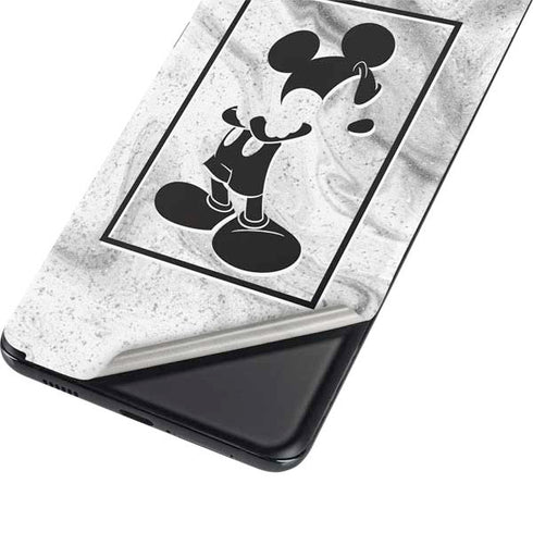 Disney Mickey Mouse Shape on Marble Galaxy S21 Ultra 5G Skin