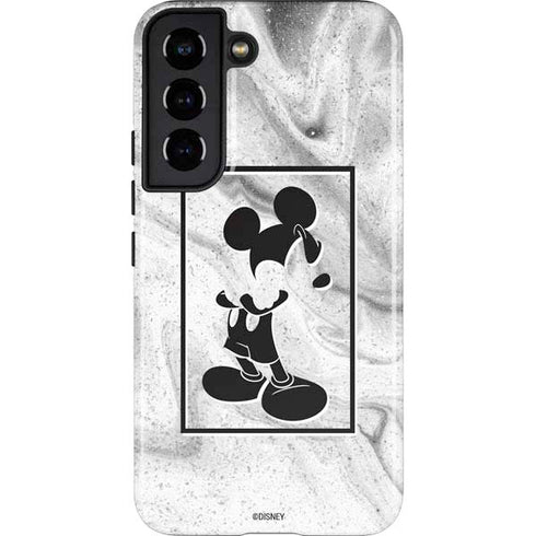 Disney Mickey Mouse Shape on Marble Galaxy S22 Pro Case