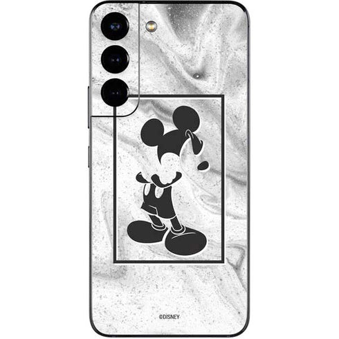 Disney Mickey Mouse Shape on Marble Galaxy S22 Skin