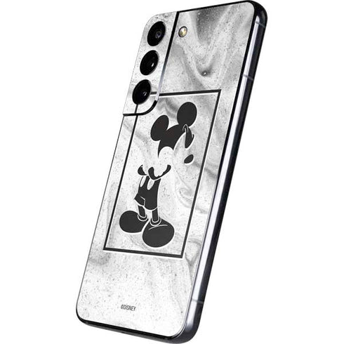 Disney Mickey Mouse Shape on Marble Galaxy S22 Skin