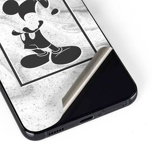 Disney Mickey Mouse Shape on Marble Galaxy S22 Skin