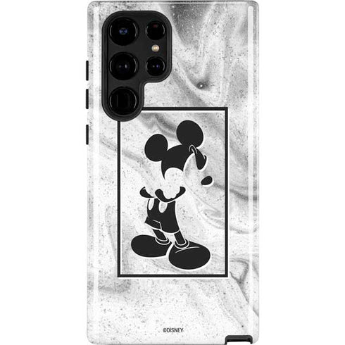 Disney Mickey Mouse Shape on Marble Galaxy S22 Ultra Pro Case