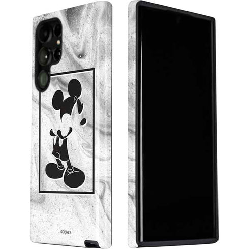 Disney Mickey Mouse Shape on Marble Galaxy S22 Ultra Pro Case