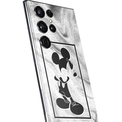 Disney Mickey Mouse Shape on Marble Galaxy S22 Ultra Skin