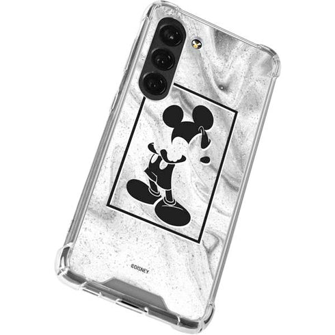 Disney Mickey Mouse Shape on Marble Galaxy S23 Clear Case