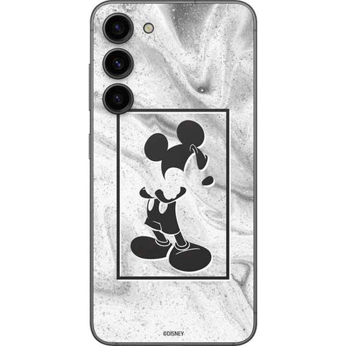 Disney Mickey Mouse Shape on Marble Galaxy S23 Plus Skin