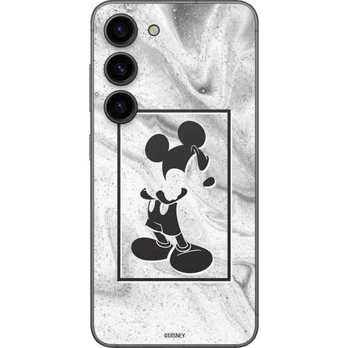 Disney Mickey Mouse Shape on Marble Galaxy S23 Skin